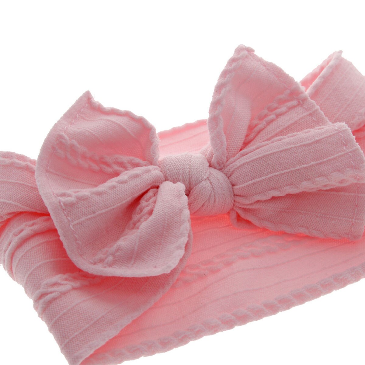 2019 Baby Accessories Kid Girl Baby Broad Headband Toddler Cotton Linen Fashion Bow Hemp Pattern Hair Band Solid Photo Props